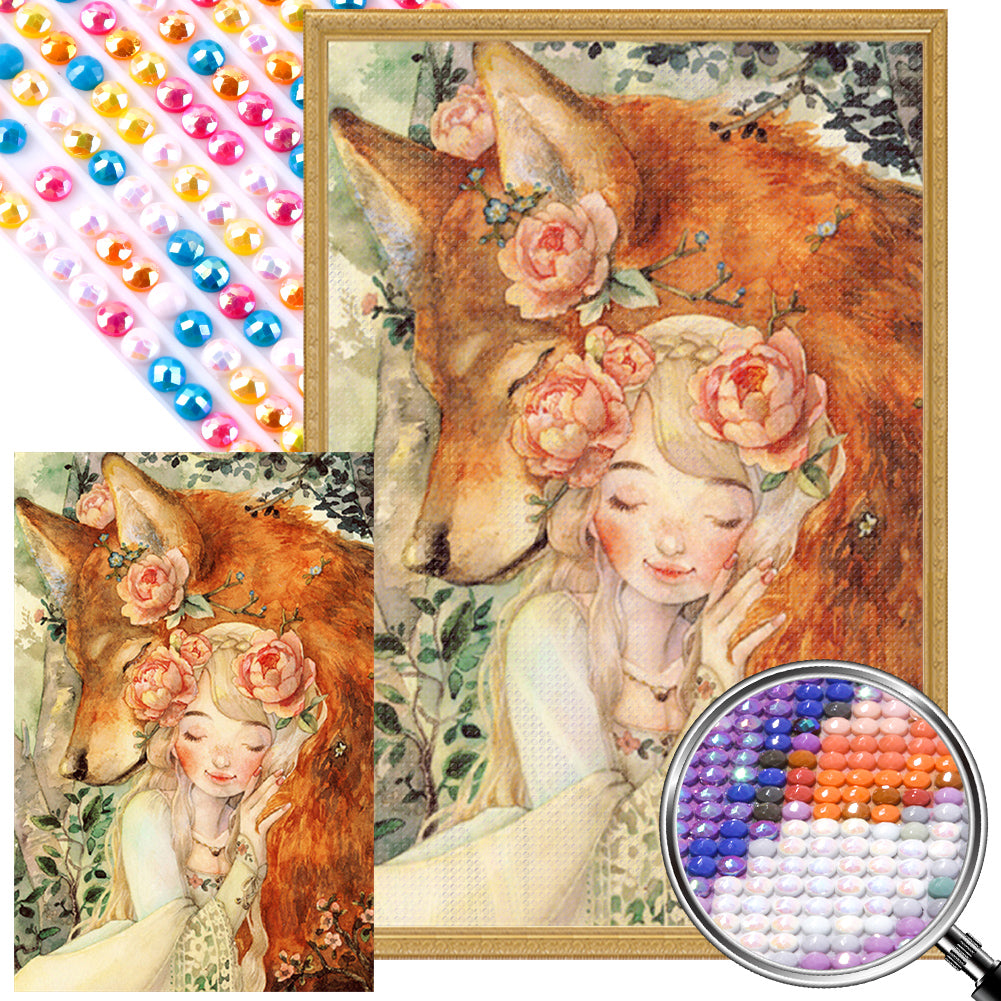 AB Diamond Painting - Full Round - Beauty and the Beast (40*60CM)