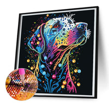 Load image into Gallery viewer, Diamond Painting - Partial Special Shaped - Colorful dogs (30*30CM)
