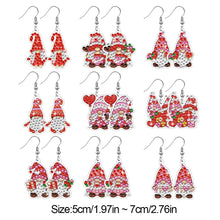 Load image into Gallery viewer, 9 Pairs Double Sided Diamond Painting Earrings Couple Gnome for Jewelry Crafting
