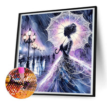 Load image into Gallery viewer, Diamond Painting - Full Round - Girl under the rain at dusk (30*30CM)
