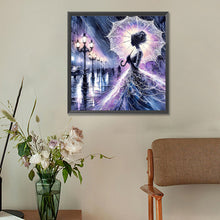 Load image into Gallery viewer, Diamond Painting - Full Round - Girl under the rain at dusk (30*30CM)
