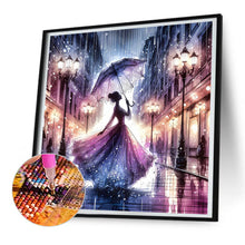 Load image into Gallery viewer, Diamond Painting - Full Round - Girl under the rain at dusk (30*30CM)
