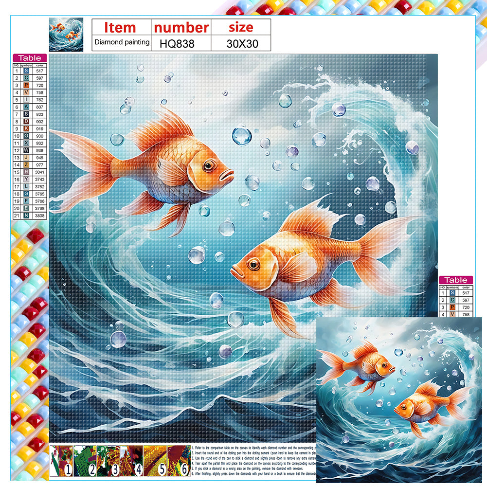 Diamond Painting - Full Square - goldfish (30*30CM)