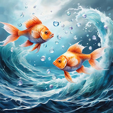 Load image into Gallery viewer, Diamond Painting - Full Square - goldfish (30*30CM)

