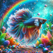 Load image into Gallery viewer, Diamond Painting - Full Square - Rainbow Betta (30*30CM)
