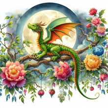 Load image into Gallery viewer, Diamond Painting - Full Square - Qinglong under the moon (30*30CM)
