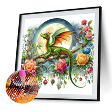 Load image into Gallery viewer, Diamond Painting - Full Square - Qinglong under the moon (30*30CM)
