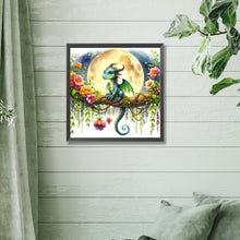 Load image into Gallery viewer, Diamond Painting - Full Square - Qinglong under the moon (30*30CM)

