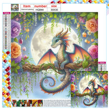 Load image into Gallery viewer, Diamond Painting - Full Square - Qinglong under the moon (30*30CM)
