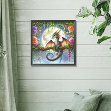 Load image into Gallery viewer, Diamond Painting - Full Square - Qinglong under the moon (30*30CM)
