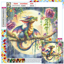Load image into Gallery viewer, Diamond Painting - Full Square - Qinglong under the moon (30*30CM)
