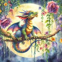 Load image into Gallery viewer, Diamond Painting - Full Square - Qinglong under the moon (30*30CM)
