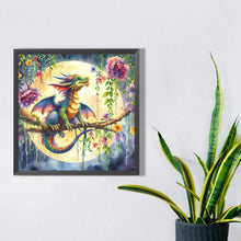 Load image into Gallery viewer, Diamond Painting - Full Square - Qinglong under the moon (30*30CM)
