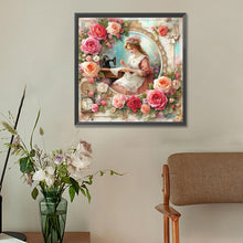 Load image into Gallery viewer, Diamond Painting - Full Round - woman using sewing machine (30*30CM)
