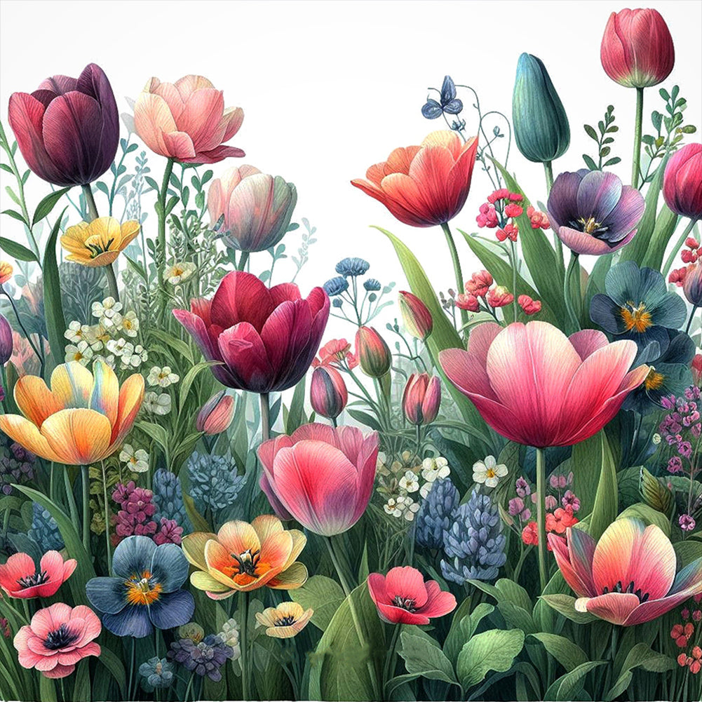 Diamond Painting - Full Round - spring garden (30*30CM)