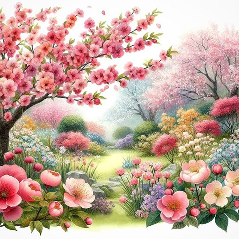 Diamond Painting - Full Round - spring garden (30*30CM)