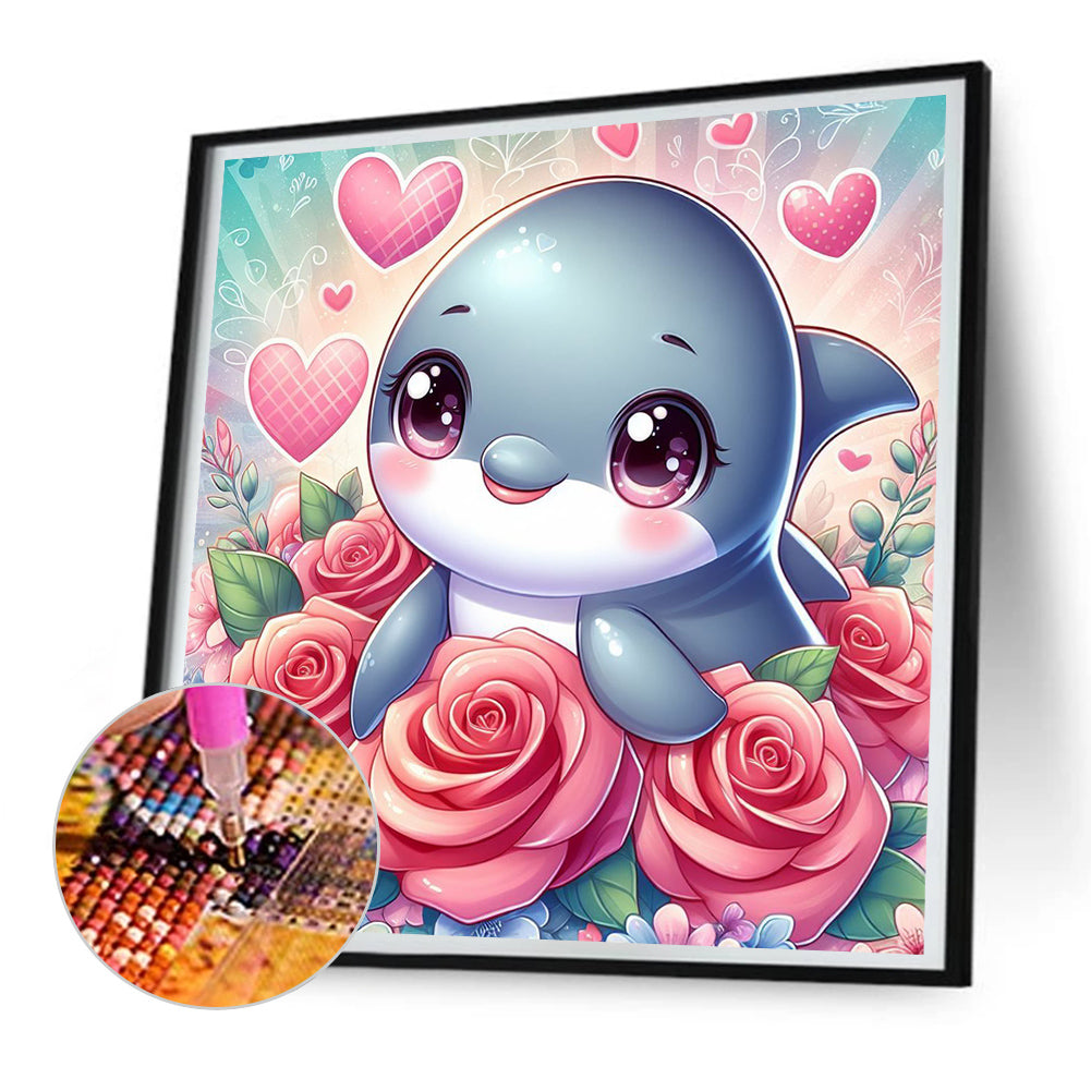 Diamond Painting - Full Round - dolphin (30*30CM)