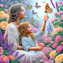 Load image into Gallery viewer, Diamond Painting - Partial Special Shaped - mother and son (30*30CM)
