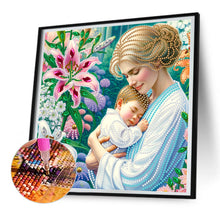 Load image into Gallery viewer, Diamond Painting - Partial Special Shaped - mother and son (30*30CM)
