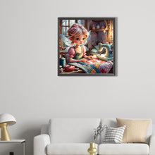 Load image into Gallery viewer, AB Diamond Painting - Full Round - sewing elf girl (40*40CM)
