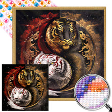 Load image into Gallery viewer, AB Diamond Painting - Full Round - Tiger Yin Yang Diagram (40*40CM)
