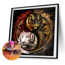 Load image into Gallery viewer, AB Diamond Painting - Full Round - Tiger Yin Yang Diagram (40*40CM)
