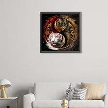 Load image into Gallery viewer, AB Diamond Painting - Full Round - Tiger Yin Yang Diagram (40*40CM)
