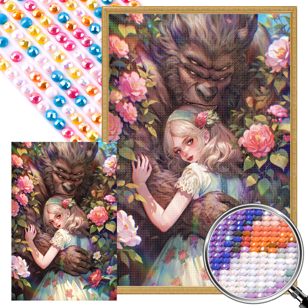 AB Diamond Painting - Full Round - beauty and the beast (40*60CM)