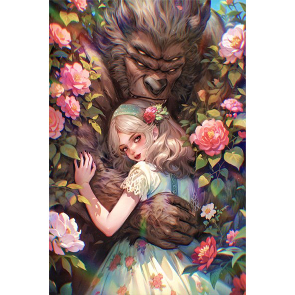 AB Diamond Painting - Full Round - beauty and the beast (40*60CM)