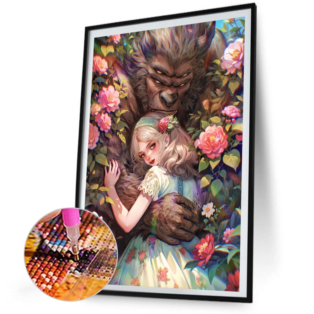 AB Diamond Painting - Full Round - beauty and the beast (40*60CM)