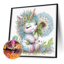 Load image into Gallery viewer, Diamond Painting - Partial Special Shaped - dandelion unicorn (30*30cm)

