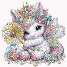 Load image into Gallery viewer, Diamond Painting - Partial Special Shaped - dandelion unicorn (30*30cm)
