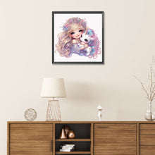 Load image into Gallery viewer, Diamond Painting - Partial Special Shaped - pink girl unicorn (30*30cm)
