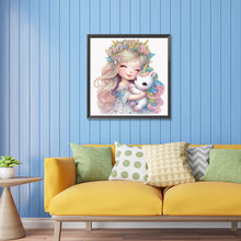 Load image into Gallery viewer, Diamond Painting - Partial Special Shaped - pink girl unicorn (30*30cm)
