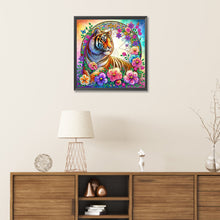 Load image into Gallery viewer, Diamond Painting - Partial Special Shaped - flower tiger (30*30CM)
