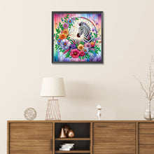 Load image into Gallery viewer, Diamond Painting - Partial Special Shaped - flower zebra (30*30CM)
