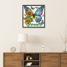 Load image into Gallery viewer, Diamond Painting - Partial Special Shaped - sunflower butterfly (30*30CM)
