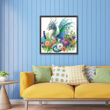 Load image into Gallery viewer, Diamond Painting - Partial Special Shaped - flower dragon (30*30CM)
