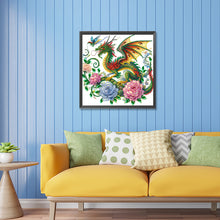 Load image into Gallery viewer, Diamond Painting - Partial Special Shaped - flower dragon (30*30CM)
