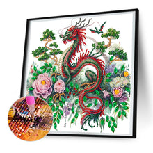 Load image into Gallery viewer, Diamond Painting - Partial Special Shaped - flower dragon (30*30CM)
