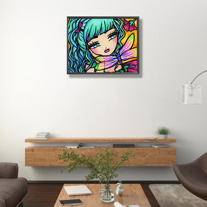 Diamond Painting - Full Round - blue hair girl (50*40CM)