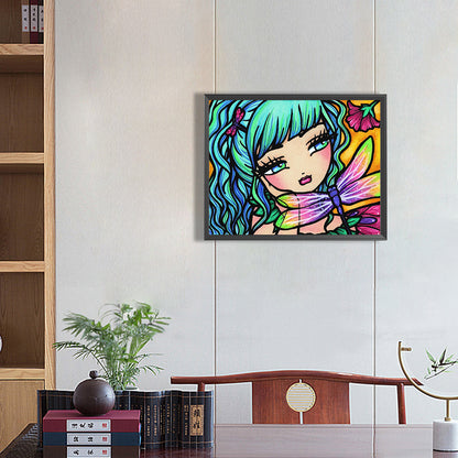 Diamond Painting - Full Round - blue hair girl (50*40CM)