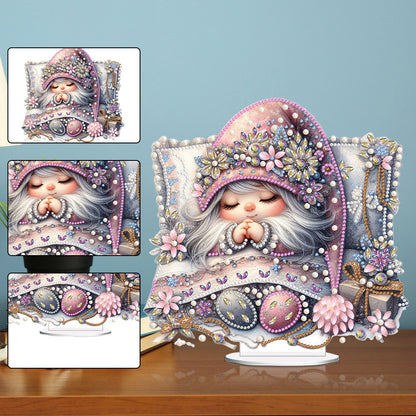 Special Shape Single-Side Sleeping Gnome Desktop Diamond Art Kits for Home Decor