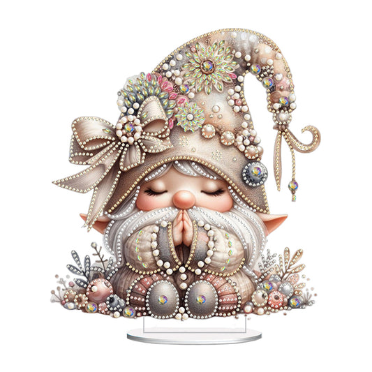 Special Shape Single-Side Prayer Gnome Desktop Diamond Art Kits for Home Decor