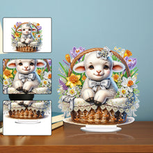 Load image into Gallery viewer, Easter Special Shape Desktop Diamond Art Kit for Adults Beginner (Basket Lamb)
