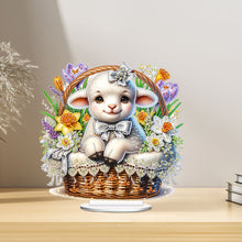 Load image into Gallery viewer, Easter Special Shape Desktop Diamond Art Kit for Adults Beginner (Basket Lamb)

