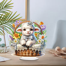 Load image into Gallery viewer, Easter Special Shape Desktop Diamond Art Kit for Adults Beginner (Basket Lamb)
