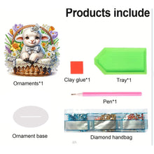 Load image into Gallery viewer, Easter Special Shape Desktop Diamond Art Kit for Adults Beginner (Basket Lamb)
