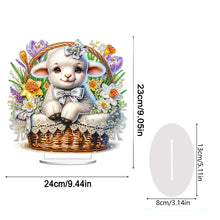 Load image into Gallery viewer, Easter Special Shape Desktop Diamond Art Kit for Adults Beginner (Basket Lamb)
