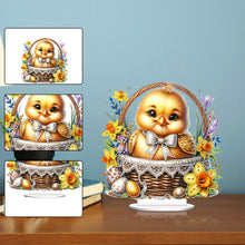 Load image into Gallery viewer, Easter Special Shape Desktop Diamond Art Kit for Adults Beginner (Basket Chick)
